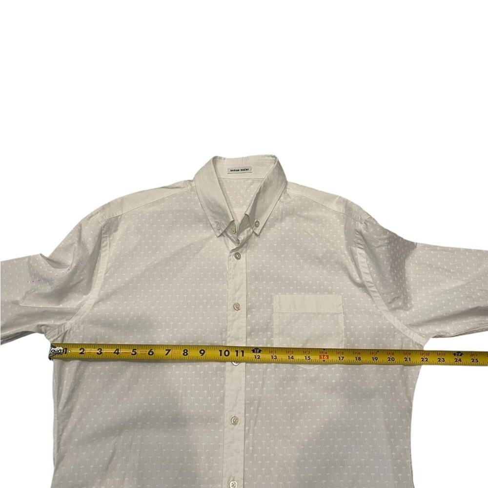 TOMAS MAIER Size 8 White Cotton Button Down Long Sleeve Shirt - Picture 8 of 13